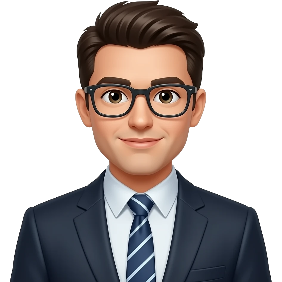 office man young relaxed. no glasses. womaniser look emoji