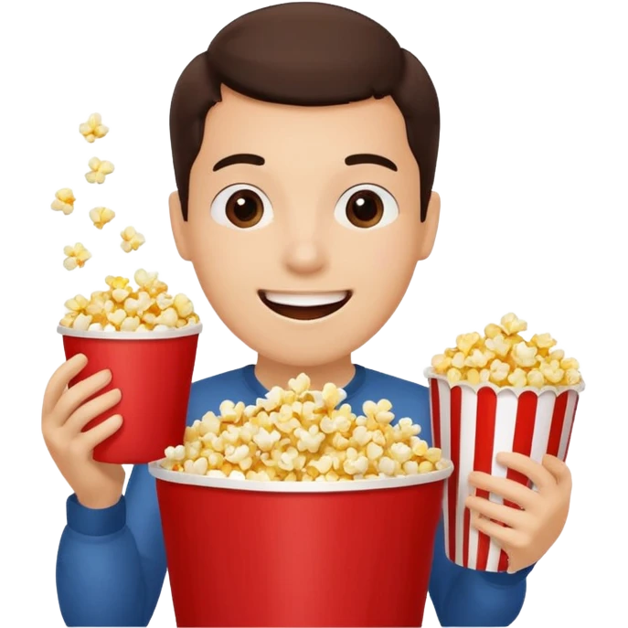 eating popcorn emoji