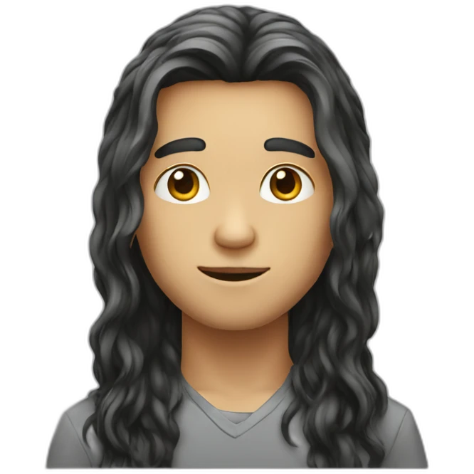 long hair boy emoji
