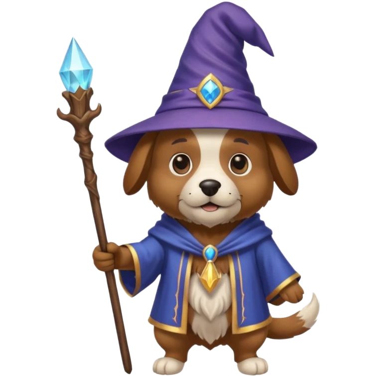 Dog wizard emoji