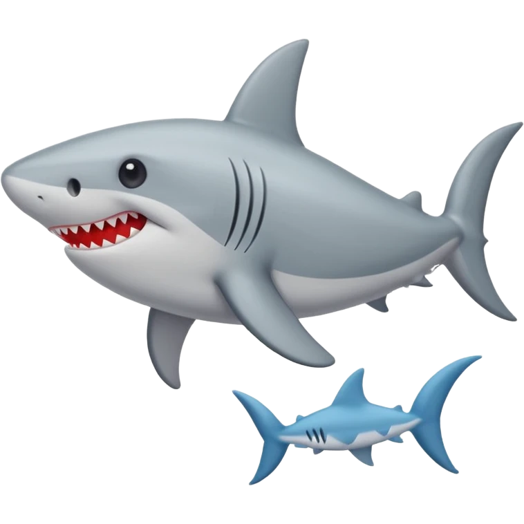 Crea un tiburón con ojos de corazón emoji