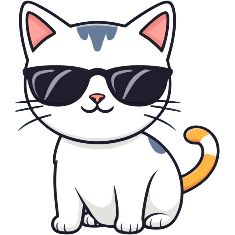 Cat with sunglasses emoji