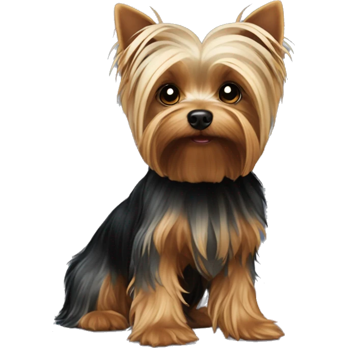 Perro yorkshire terrier pelo oscuro  emoji