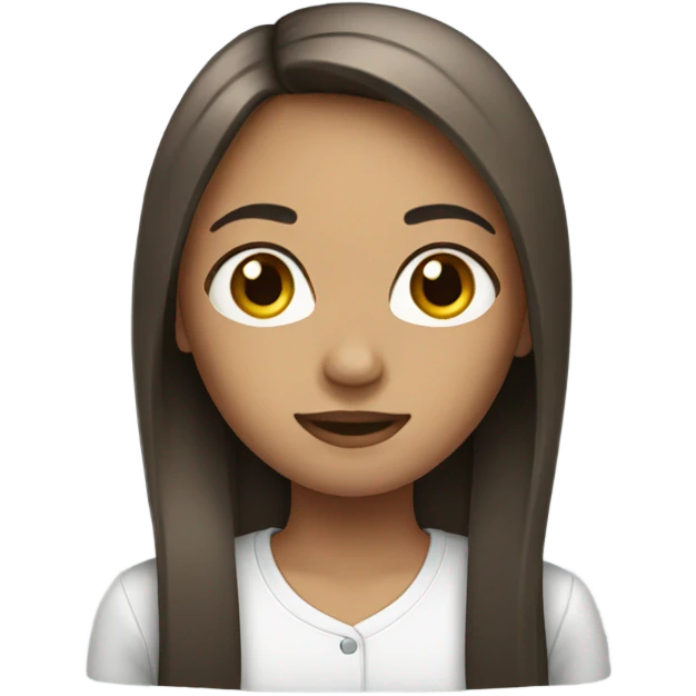 Girl with straight hair emoji