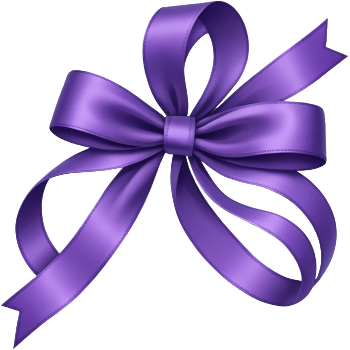 purple ribbon emoji