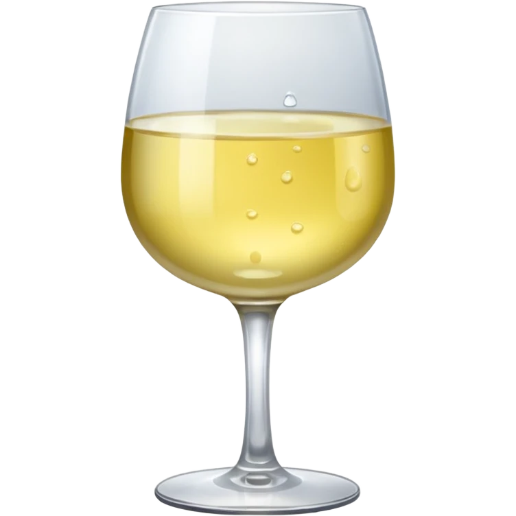 A glass of white wine emoji