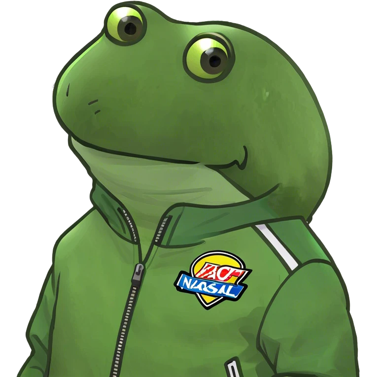 wearing a neon green nascar jacket with no words emoji