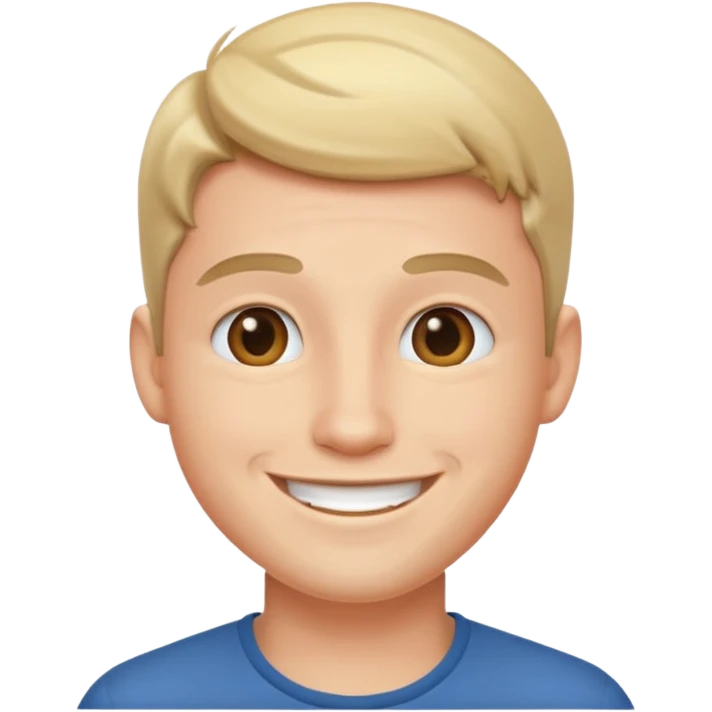Handsome guy emoji like round IOS emoji emoji