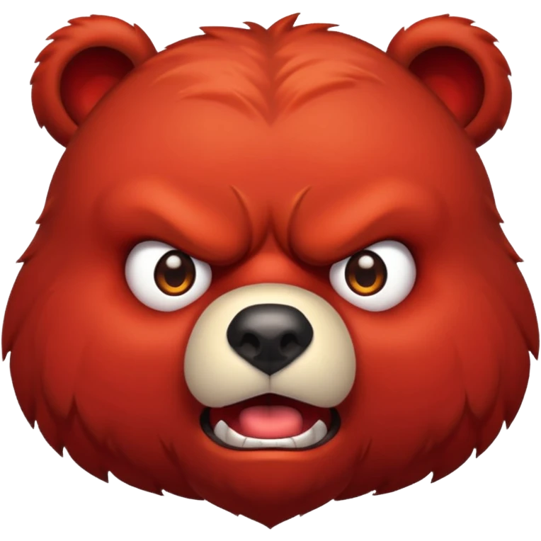 red bear angry emoji
