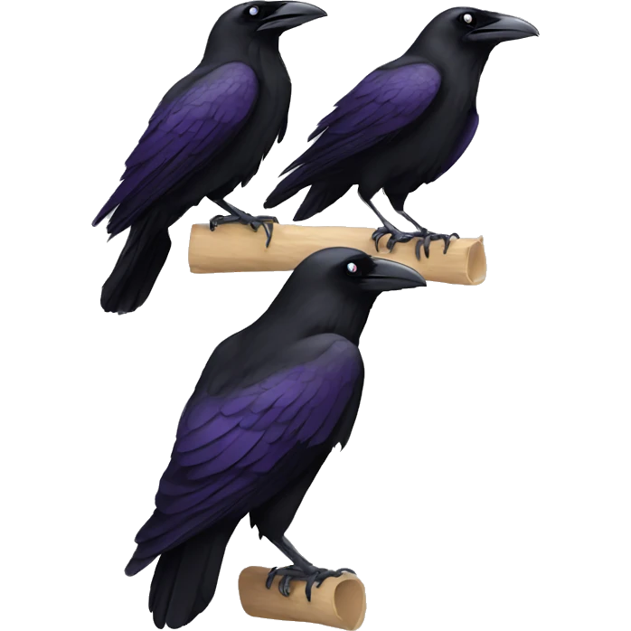Two ravens emoji