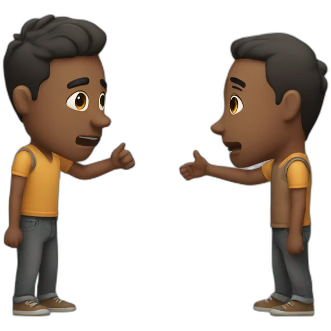 two guys saying no emoji