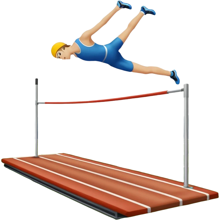 A track and field high jump set up emoji