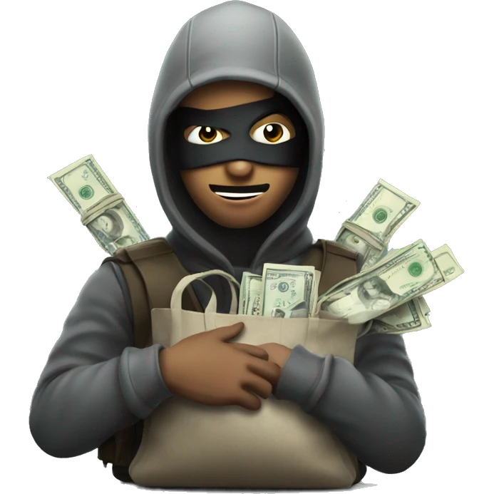 Robber with a bag of money emoji