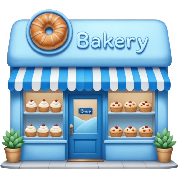 blue bakery store emoji