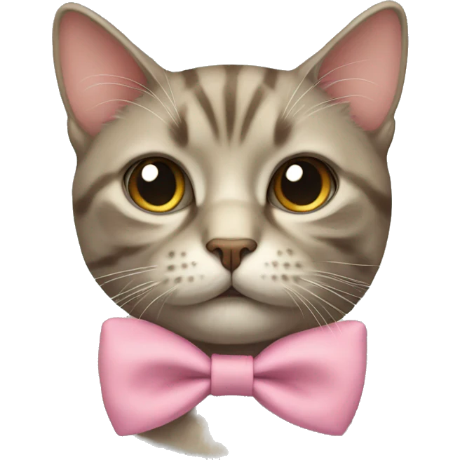 Cat wearing a bow  emoji