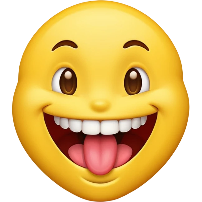 emoji happy with tongue over teeth emoji