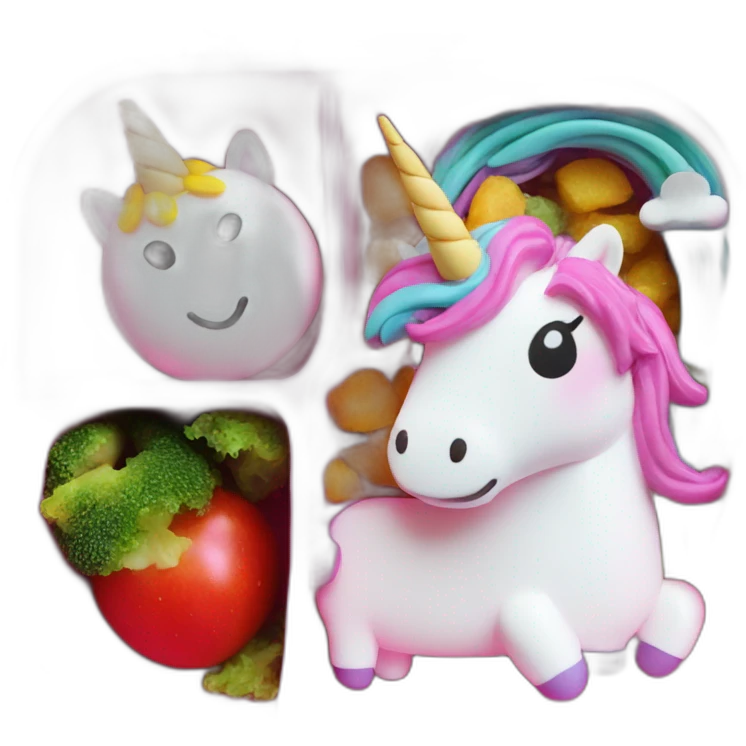 Unicorn bento box emoji