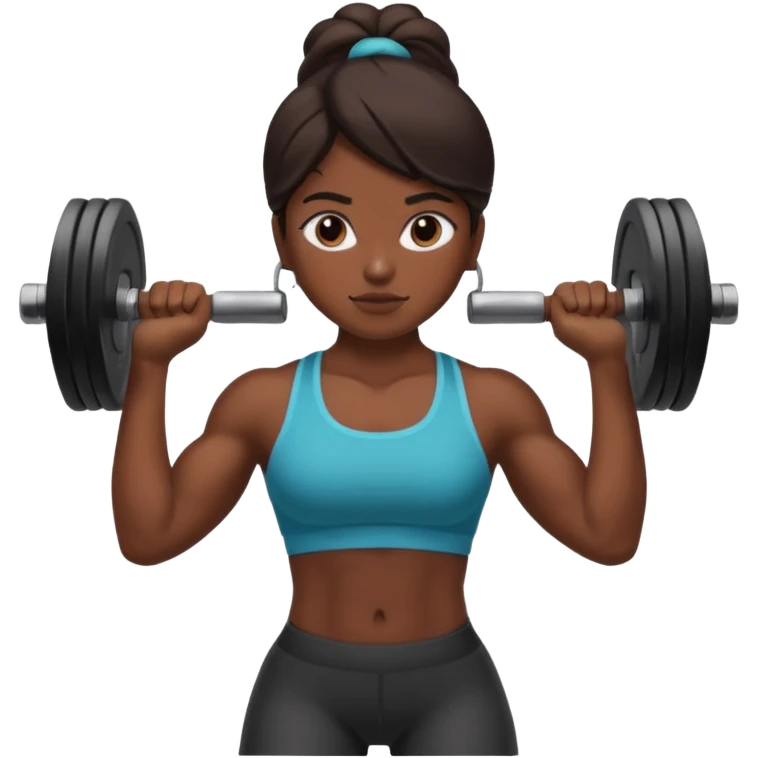 Mexican Girl lifting weights emoji
