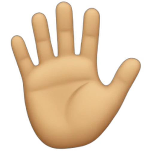 stop hand emoji