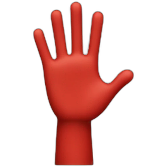 Red stop hand emoji