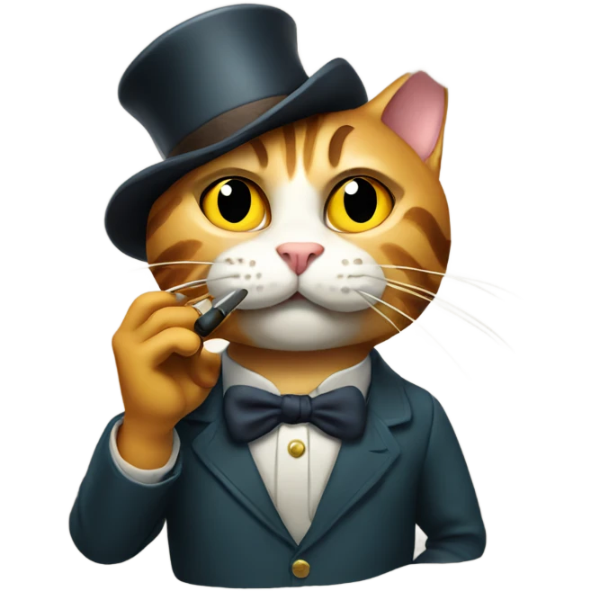 cat smoking a pipe emoji