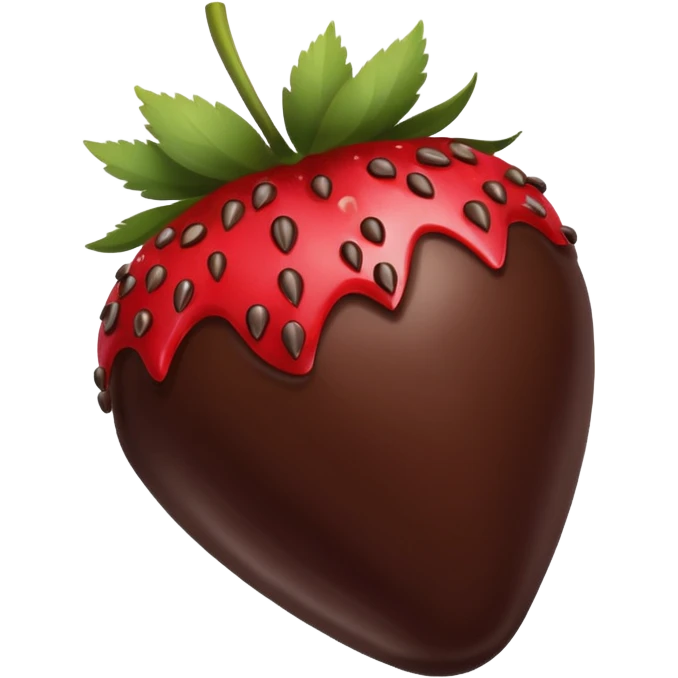 Chocolate dipped strawberries  emoji