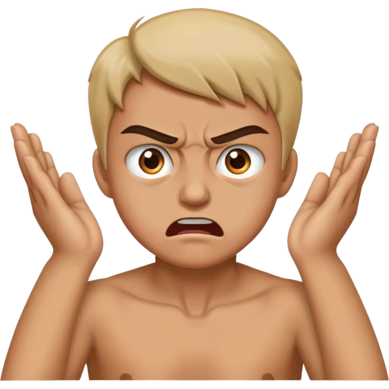 emoji of someone holding their neck with both hands and wanting to kill themselves and being angry and having their eyes up or squinting (nothing intentional, just a joke) emoji