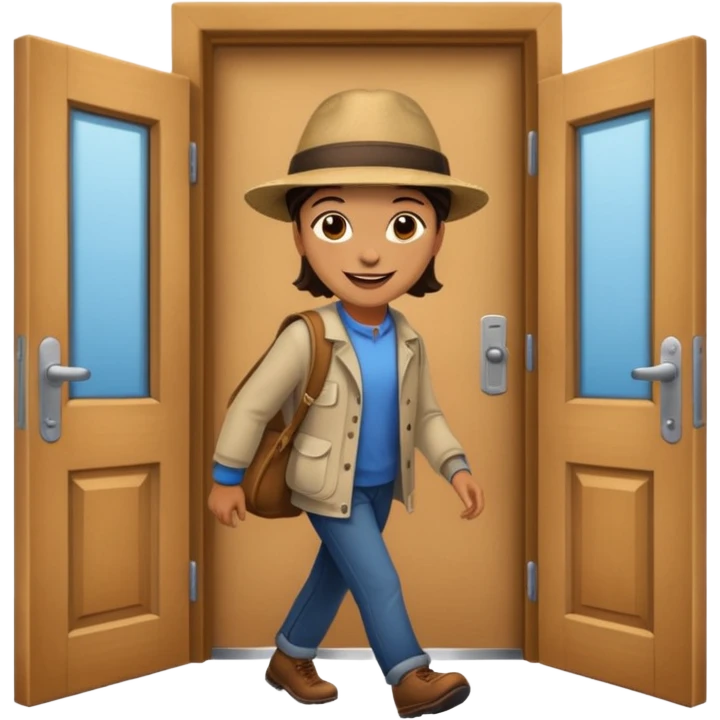 person walking out of the door emoji