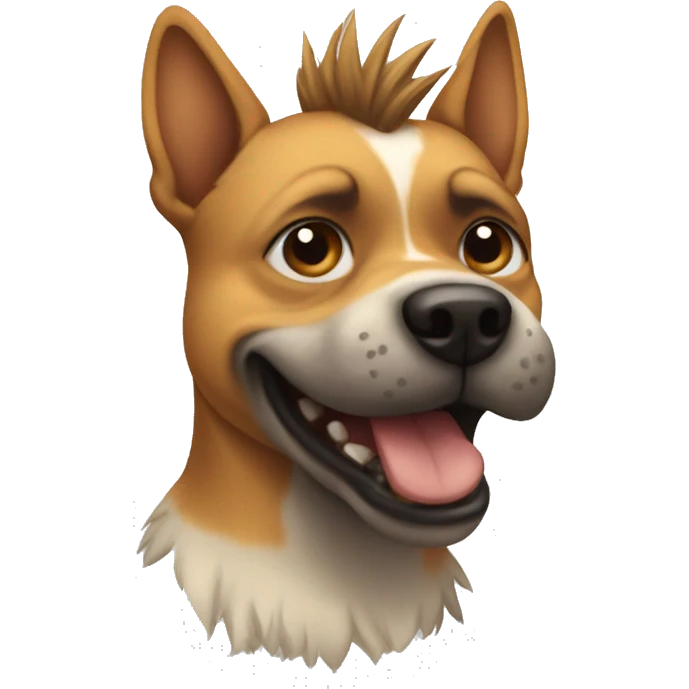 Dog with a Mohawk emoji