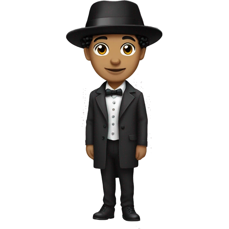 lightskin boy with black hair big eyebrows hat with monopoly guy on the hat  emoji
