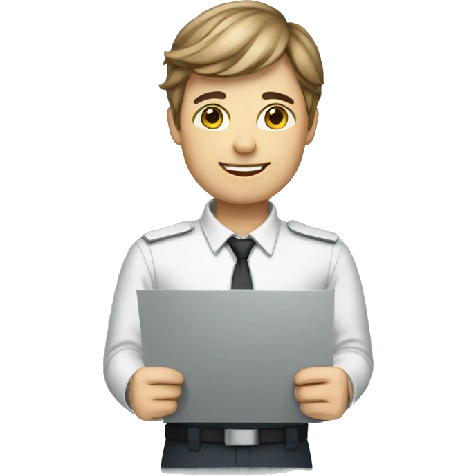 a professional person with fair color with thank you note  emoji
