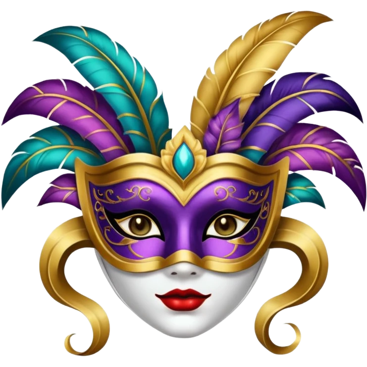 Venetian masked girl emoji