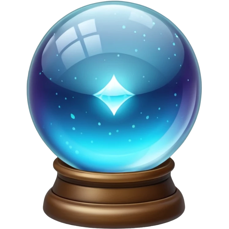 Crystal Ball – Transparent orb glowing with light emoji