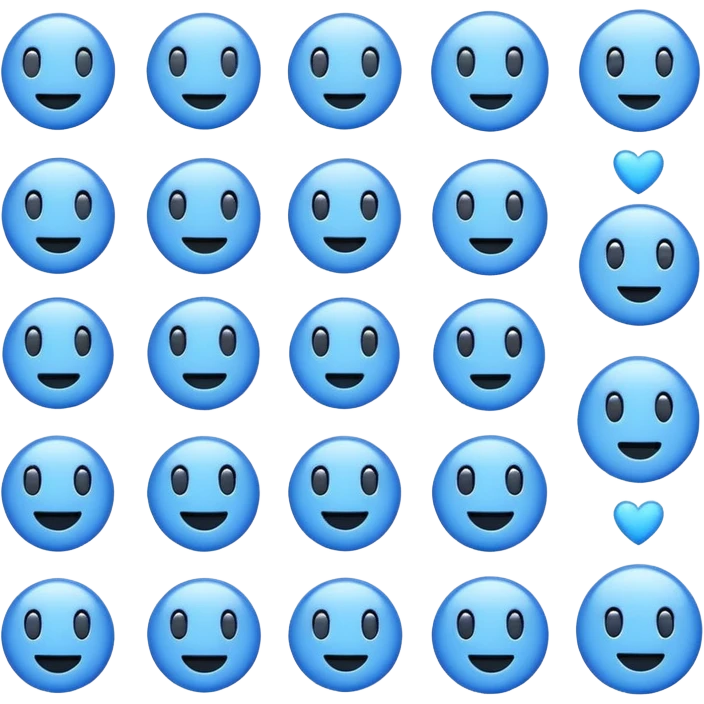 Emojis azules emoji
