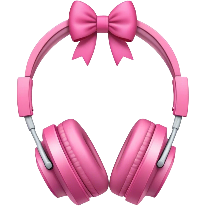 apple headphones with bow emoji