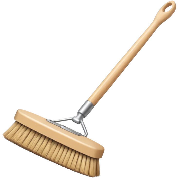 Realistic floor brush with natural color emoji