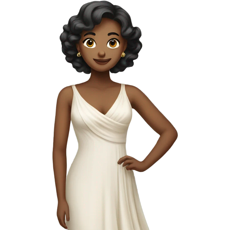 Aria wearing a dress emoji