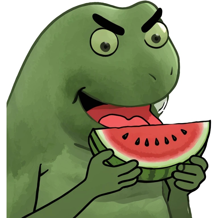 Black man eating watermelon  emoji