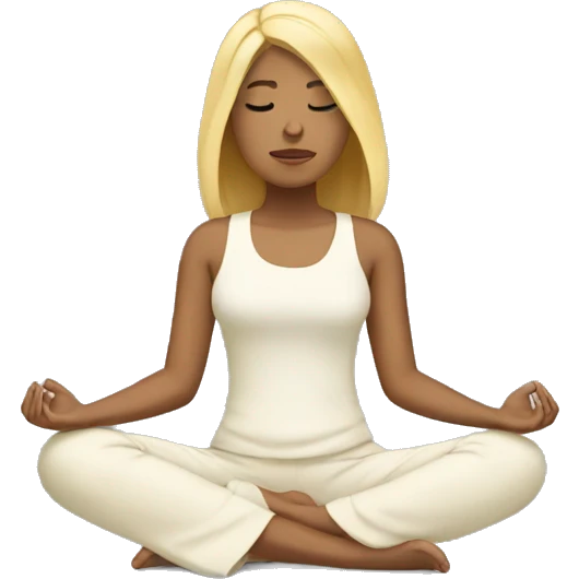 Blonde meditating  emoji