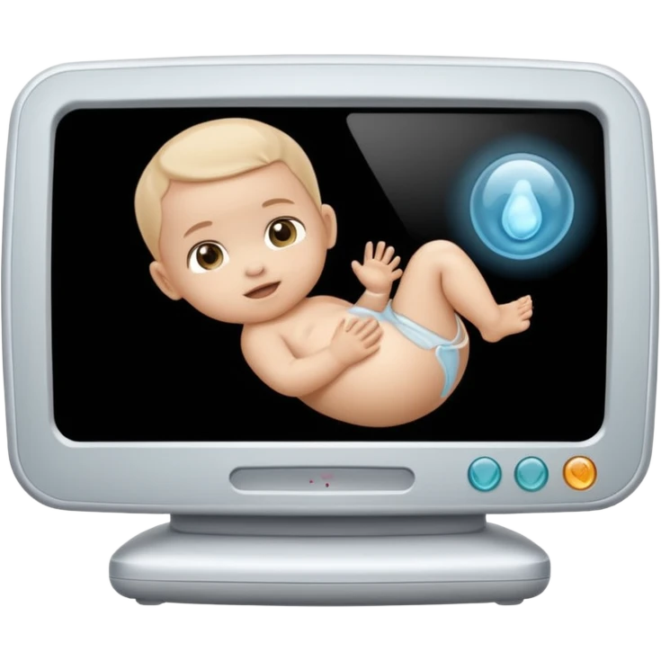 ultrassound scan with a baby on the screen emoji