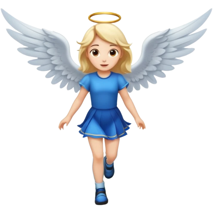 Girl with wings flying over a mountain  emoji