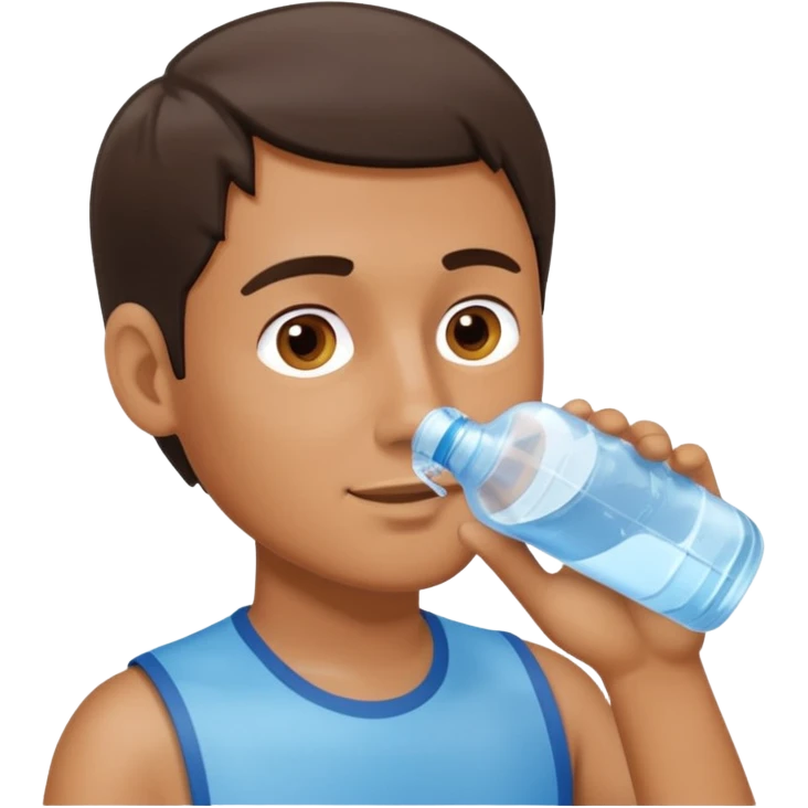 man drinking water from a bottle emoji