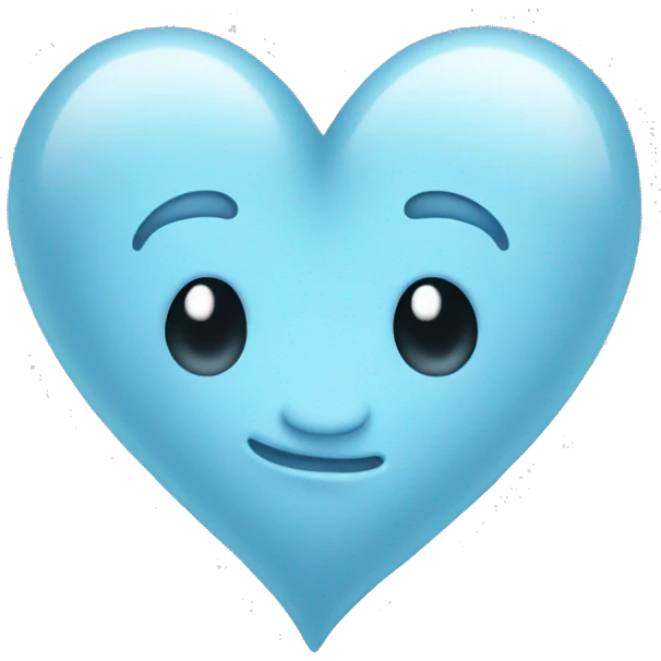 very light pastel blue heart emoji