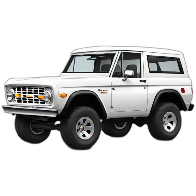 White Ford bronco emoji