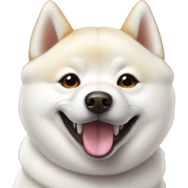 white Shiba inu face | face blowing a kiss | kiss emoji