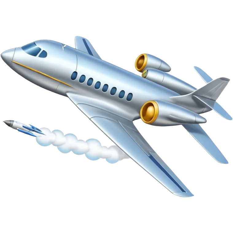 A plane which is flying in left direction emoji