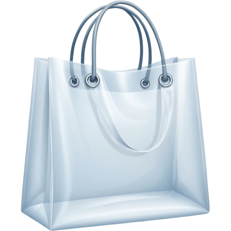 a polythene bag with handles in a simple vector style emoji