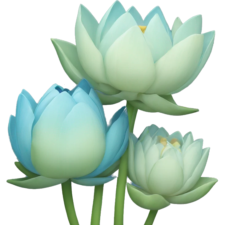 Two blue lotus flowers emoji