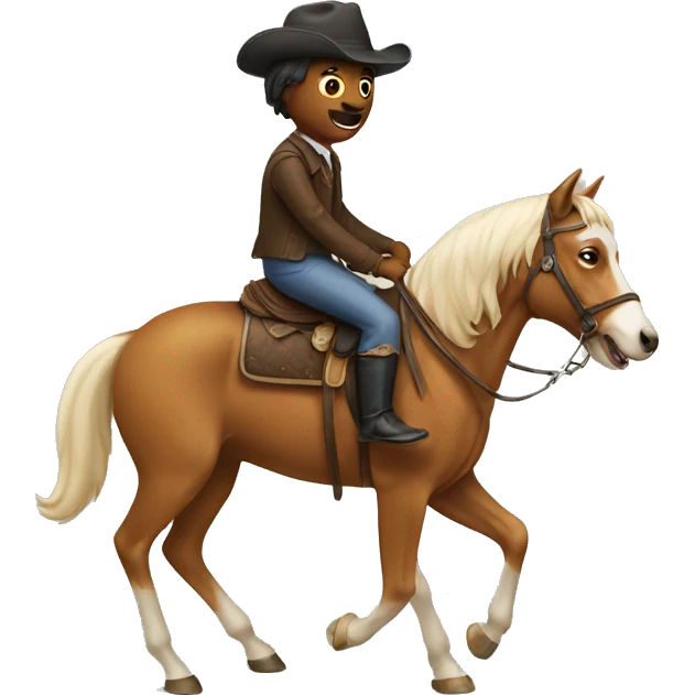 dog riding a horse emoji