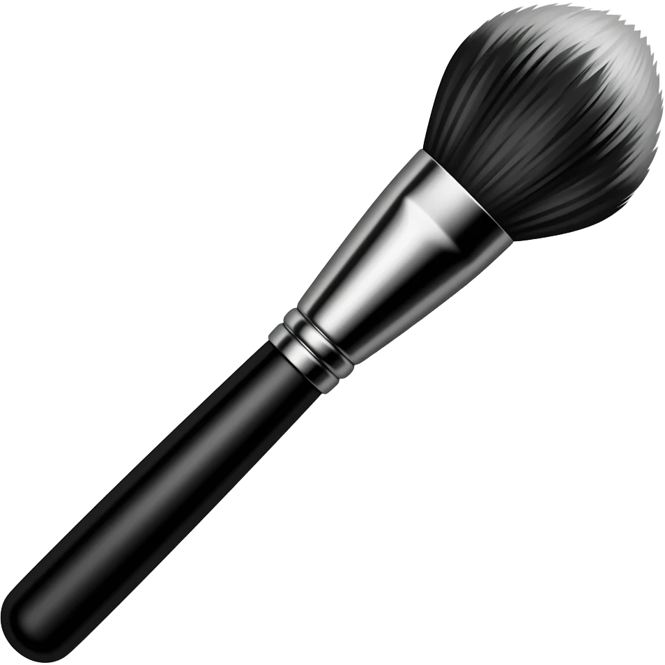 Black makeup brush emoji